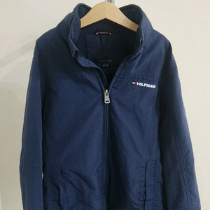 타미힐피거 키즈 후드 바람막이 블루종 점퍼 12-14