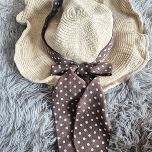 리본 땡땡이 모자