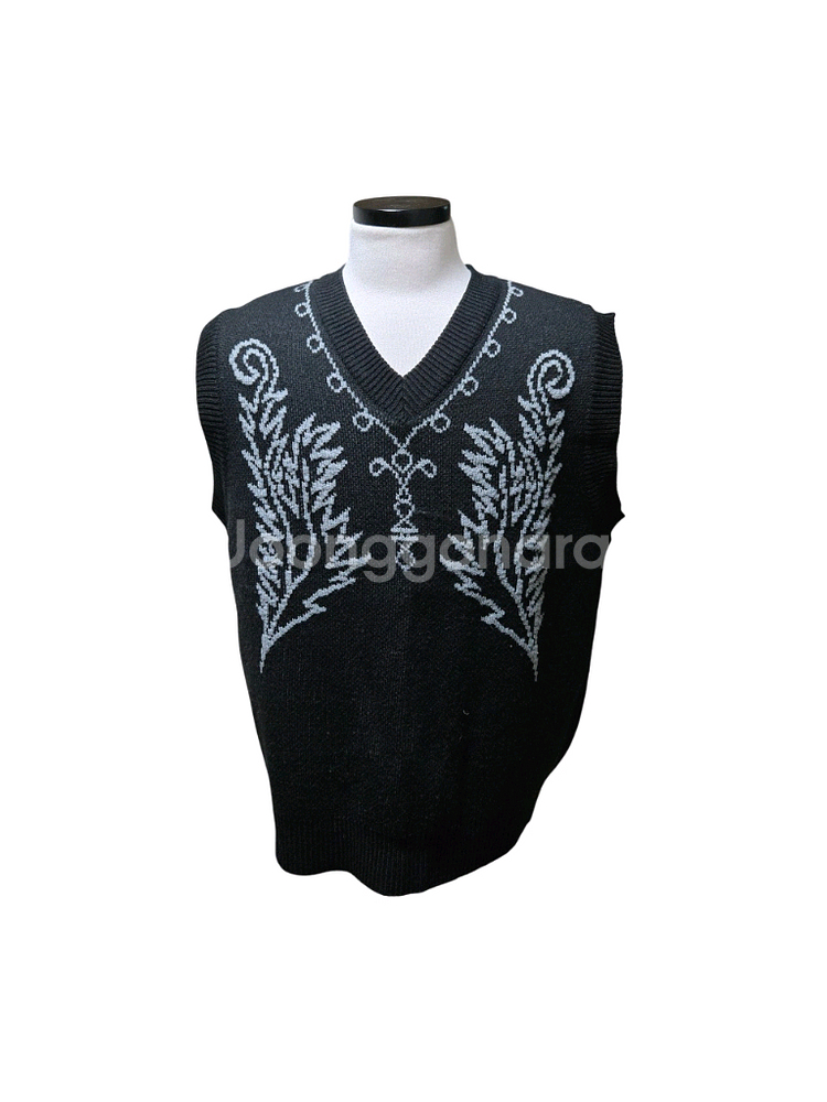 바스틱 웨스턴 패턴 니트 베스트--2