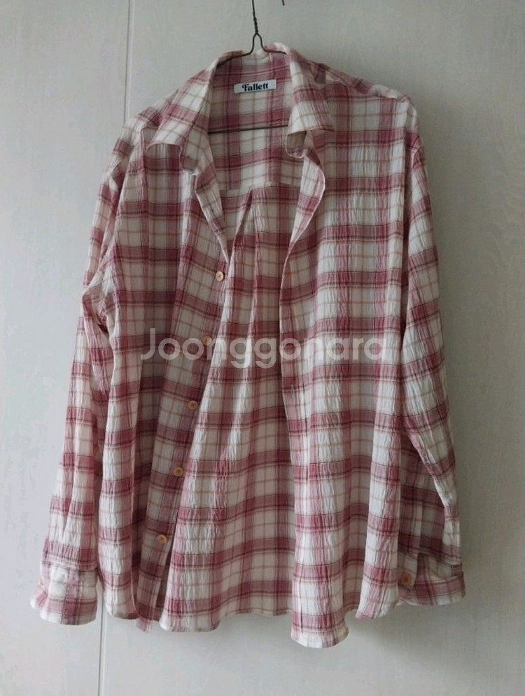 팔렛 여성 체크 셔츠 핑크 m사이즈--1