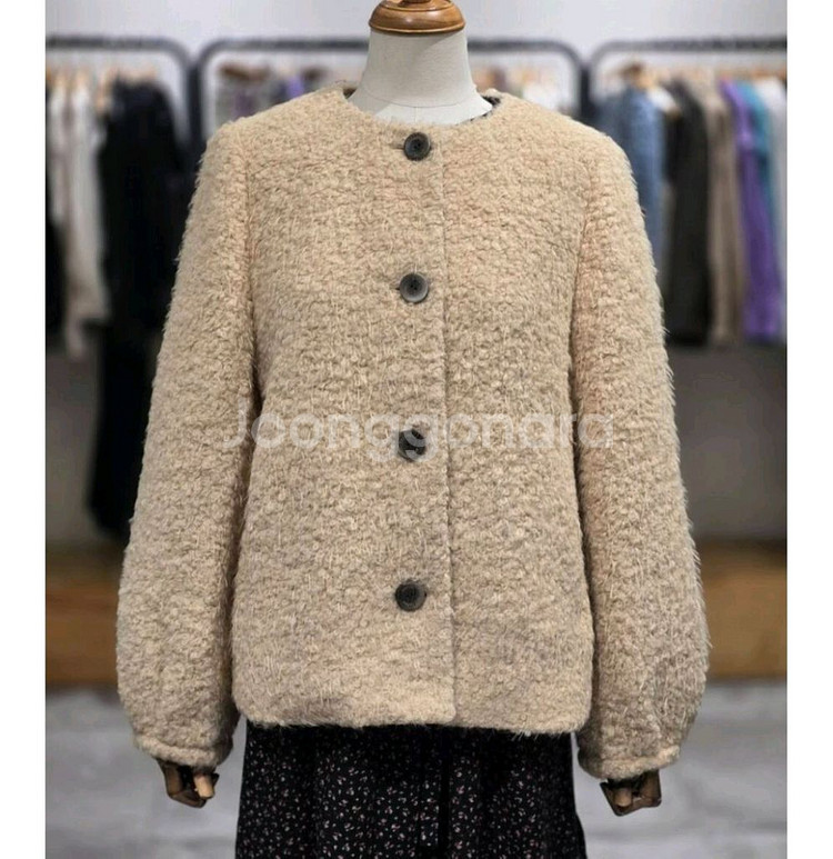 써스데이아일랜드 볼륨소매자켓--0