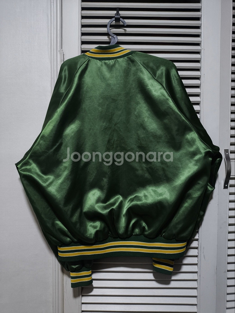 xl 90s 초크라인 스타디움 사틴 바시티자켓--4