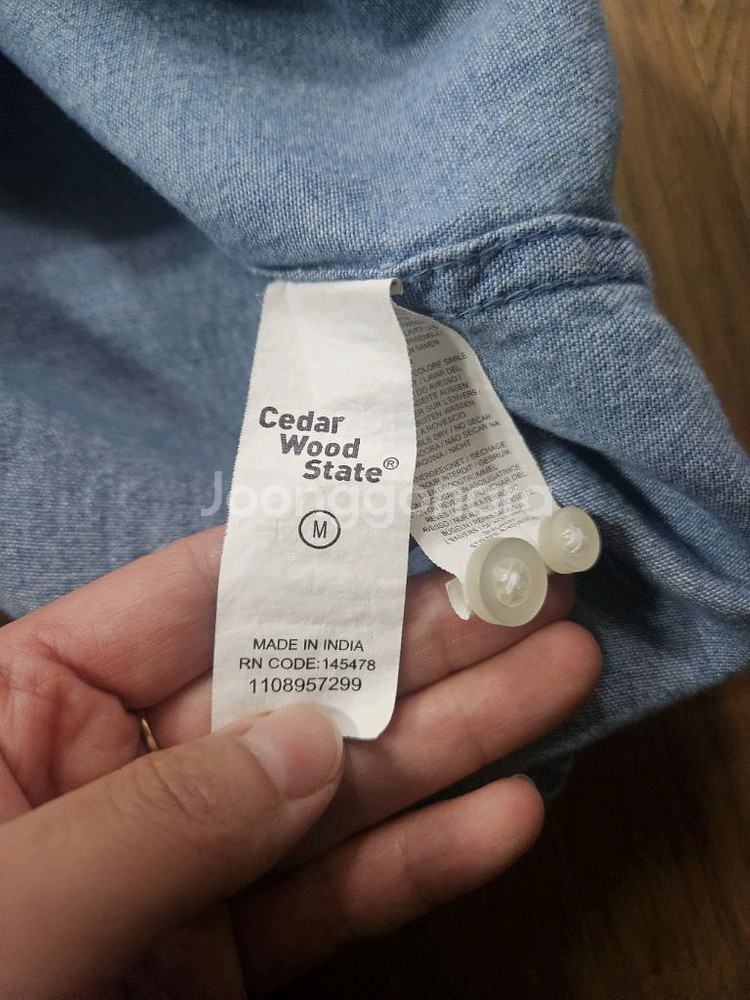 남성 데님 셔츠 (청셔츠) M사이즈--3