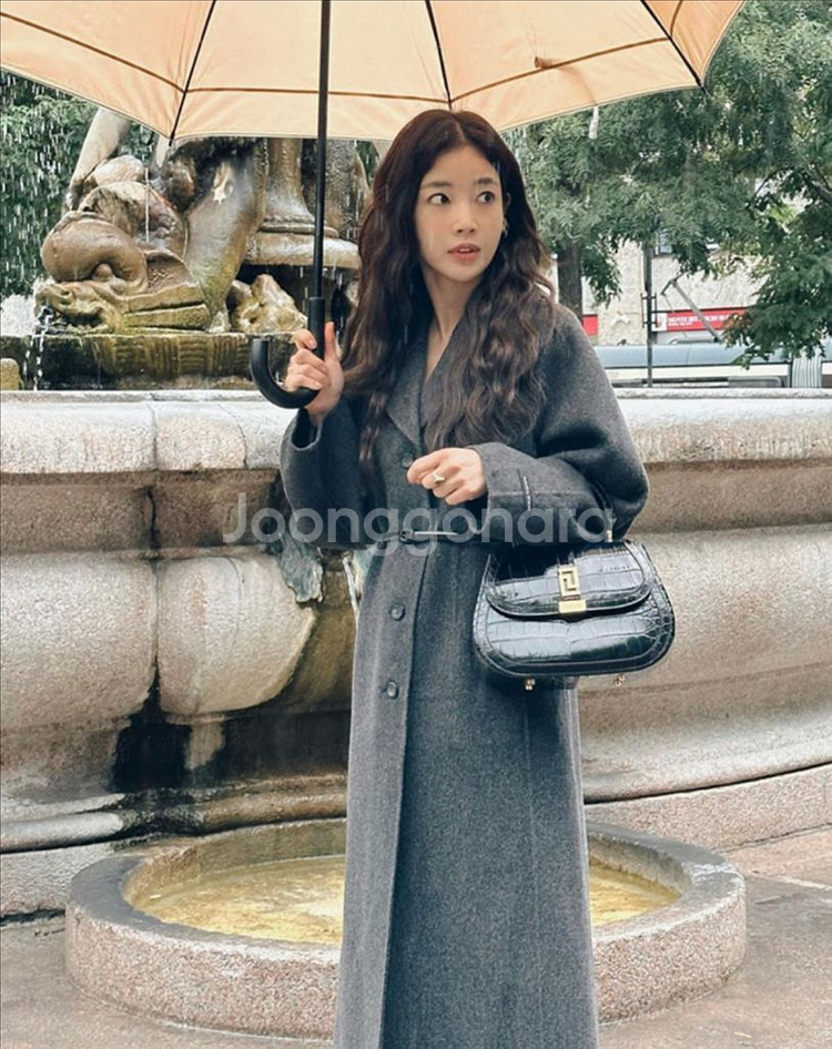 온앤온 슬림 라인 캐시미어 핸드메이드 코트 다크 그레이--1