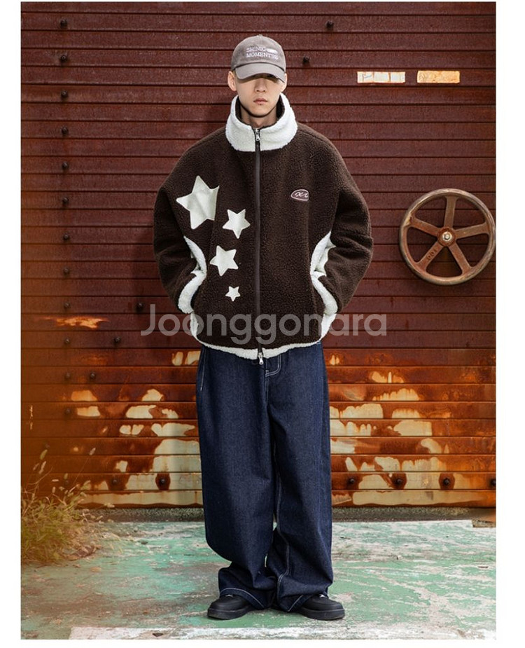 엑스톤즈 슈팅스타 플리스패딩자켓(뽀글이)(BROWN)--0