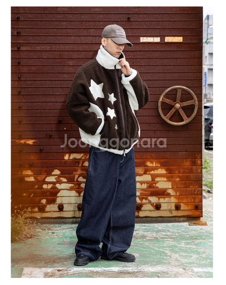 엑스톤즈 슈팅스타 플리스패딩자켓(뽀글이)(BROWN)--1