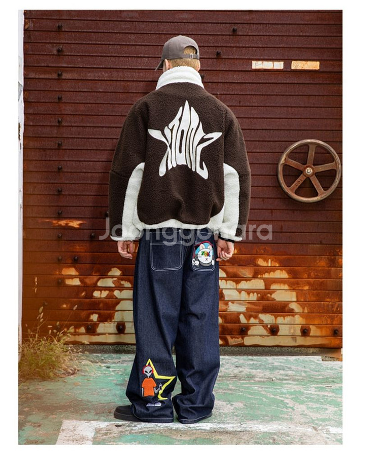 엑스톤즈 슈팅스타 플리스패딩자켓(뽀글이)(BROWN)--2