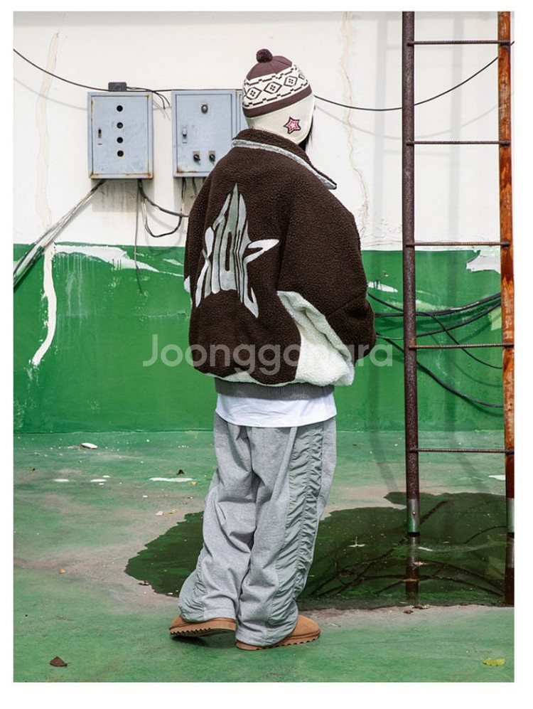 엑스톤즈 슈팅스타 플리스패딩자켓(뽀글이)(BROWN)--4