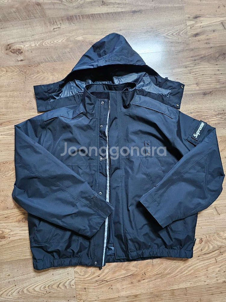 [S] 25SS 슈프림 투인원 고어텍스 쉘 자켓 블랙--1