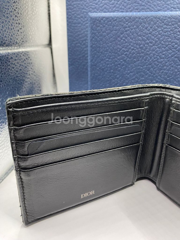 [OS] 디올 오블리크 반지갑 블랙--5