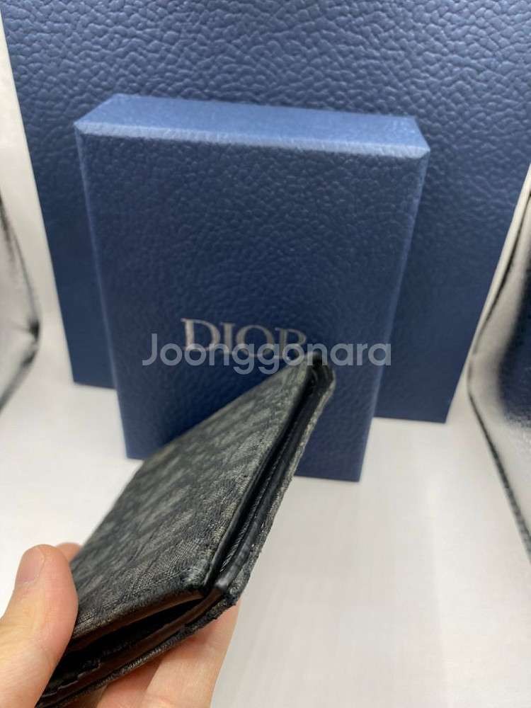 [OS] 디올 오블리크 반지갑 블랙--8