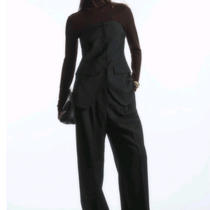 코스 cos 플리티드 와이드레그 울 트라우저