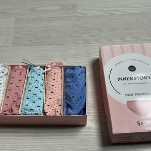 새상품)이너스토리 미디 팬티 5매 세트
