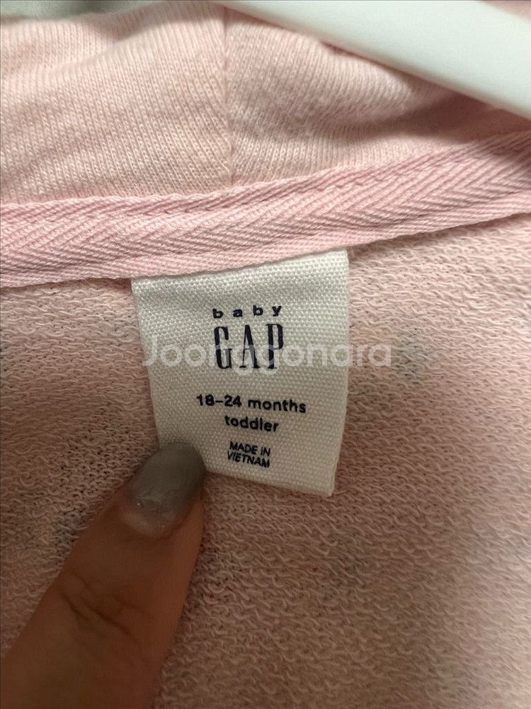 베이비갭 여아 후드집업 18-24개월 핑크--2
