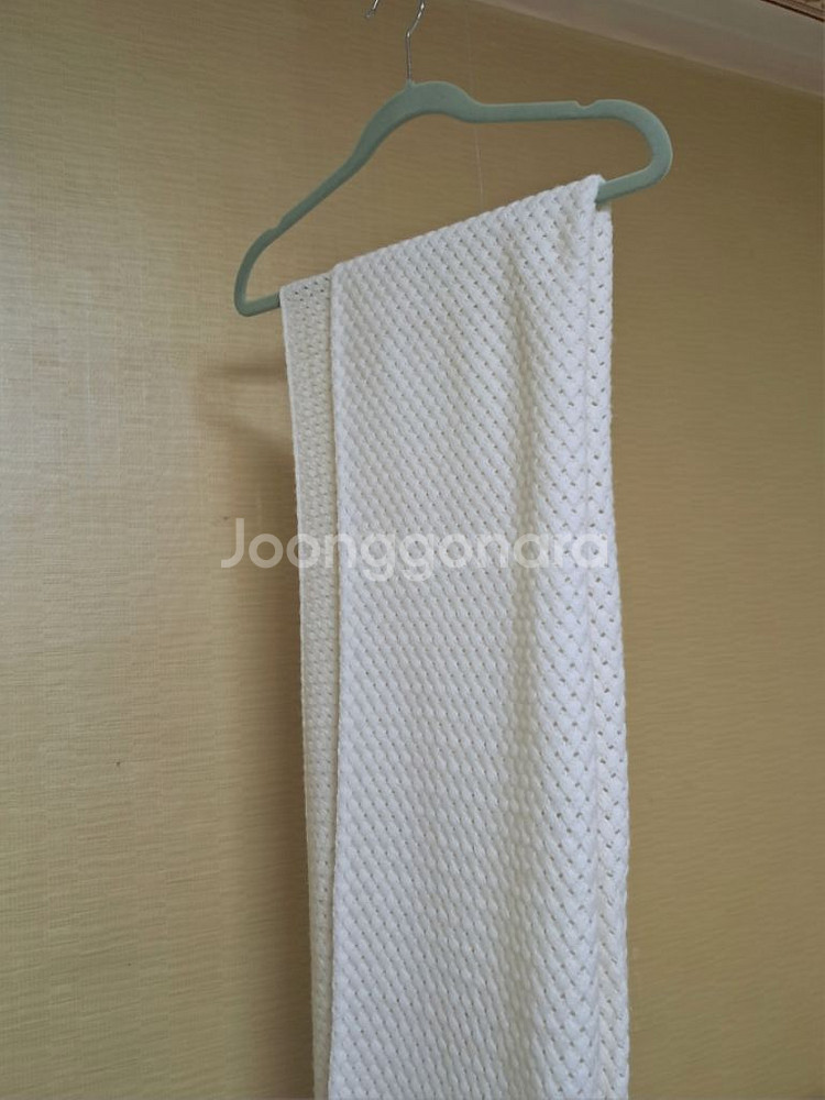 보테가베네타 아이보리 캐시미어머플러--4