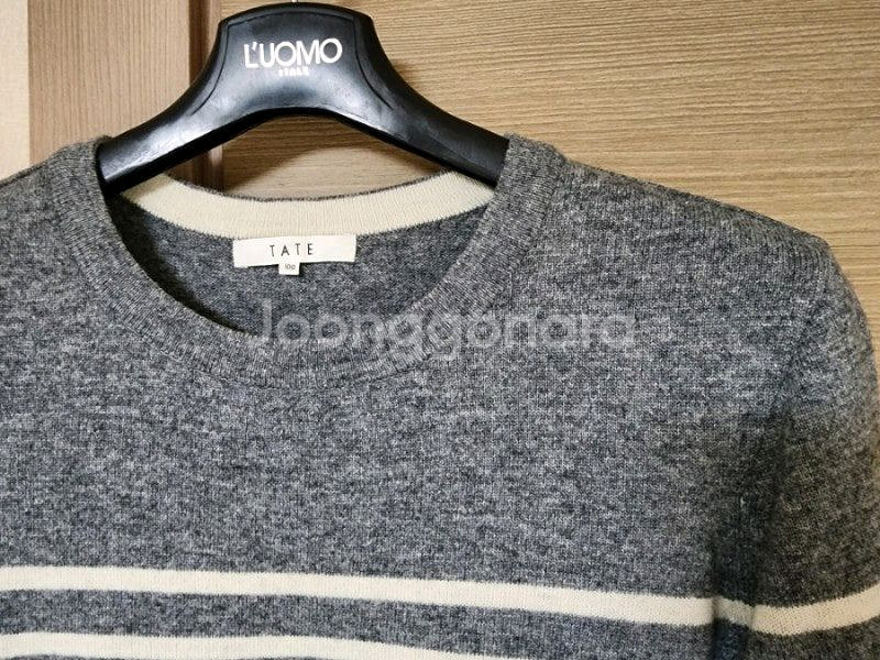 테이트 스트라이프 울니트 100사이즈--2