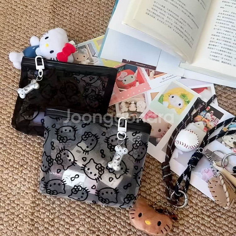 헬로키티 매쉬 파우치--2