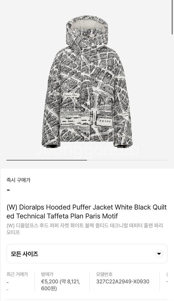 정품 DIOR 디올 알프스 테크니컬 후드 패딩 s--7