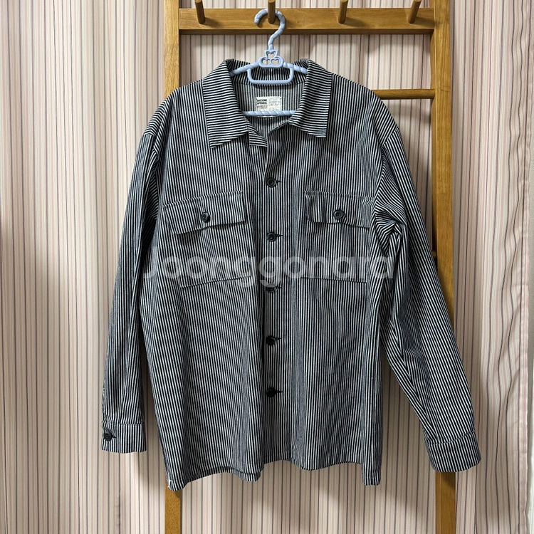 스트라이프 셔츠 자켓--0