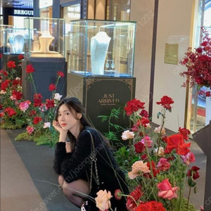 라플라 로즈셋업 가디건 아우터 스커트 세트