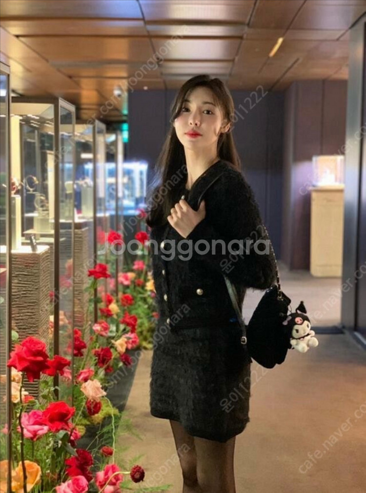 라플라 로즈셋업 가디건 아우터 스커트 세트--3