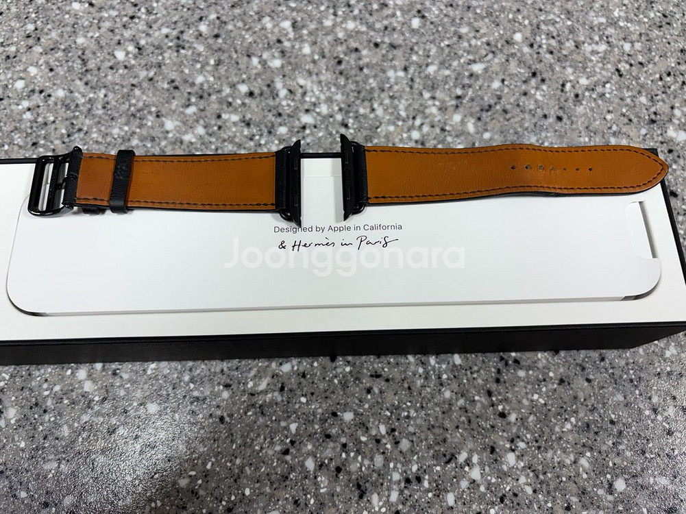 애플워치 에르메스 느와르 44mm 가죽+스포츠 스트랩--5