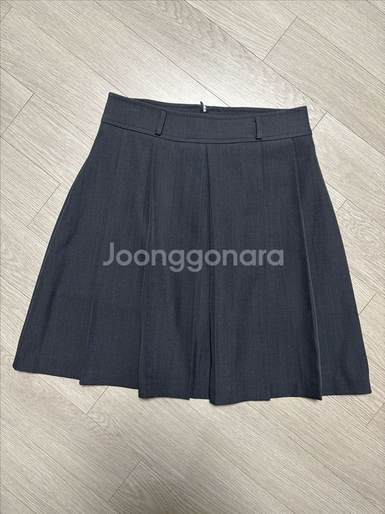 회색 플리츠 스커트 m 사이즈--0