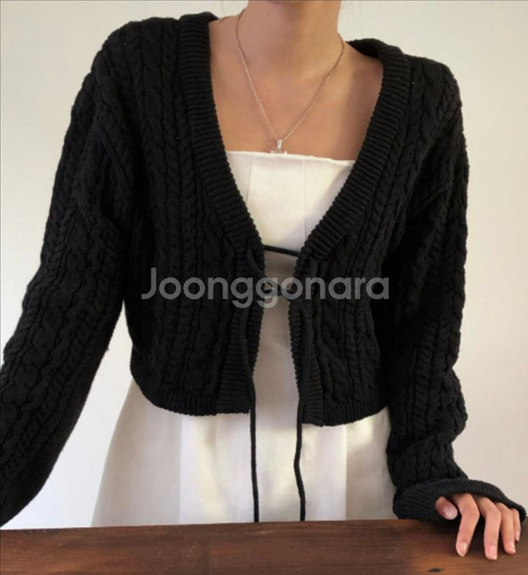 미트미 아일렛 니트 가디건 베이지--0