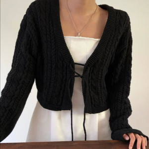 미트미 아일렛 니트 가디건 베이지