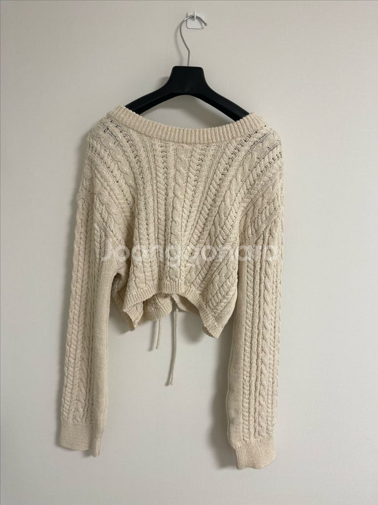 미트미 아일렛 니트 가디건 베이지--7