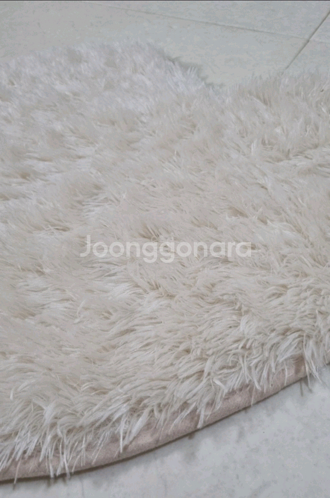 극세사 하트 러그 발매트 아이보리--1