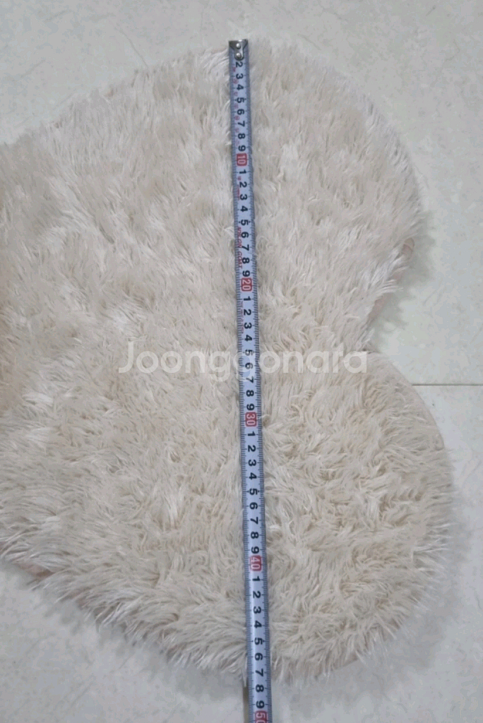 극세사 하트 러그 발매트 아이보리--2