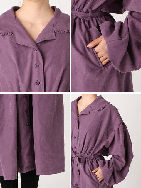 merry jenny 보라색 트렌치 코트 원피스 이미지