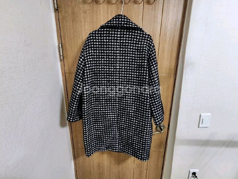 (55)여성 모조에스핀 7부소매 오버핏 빅카라 하프코트--2