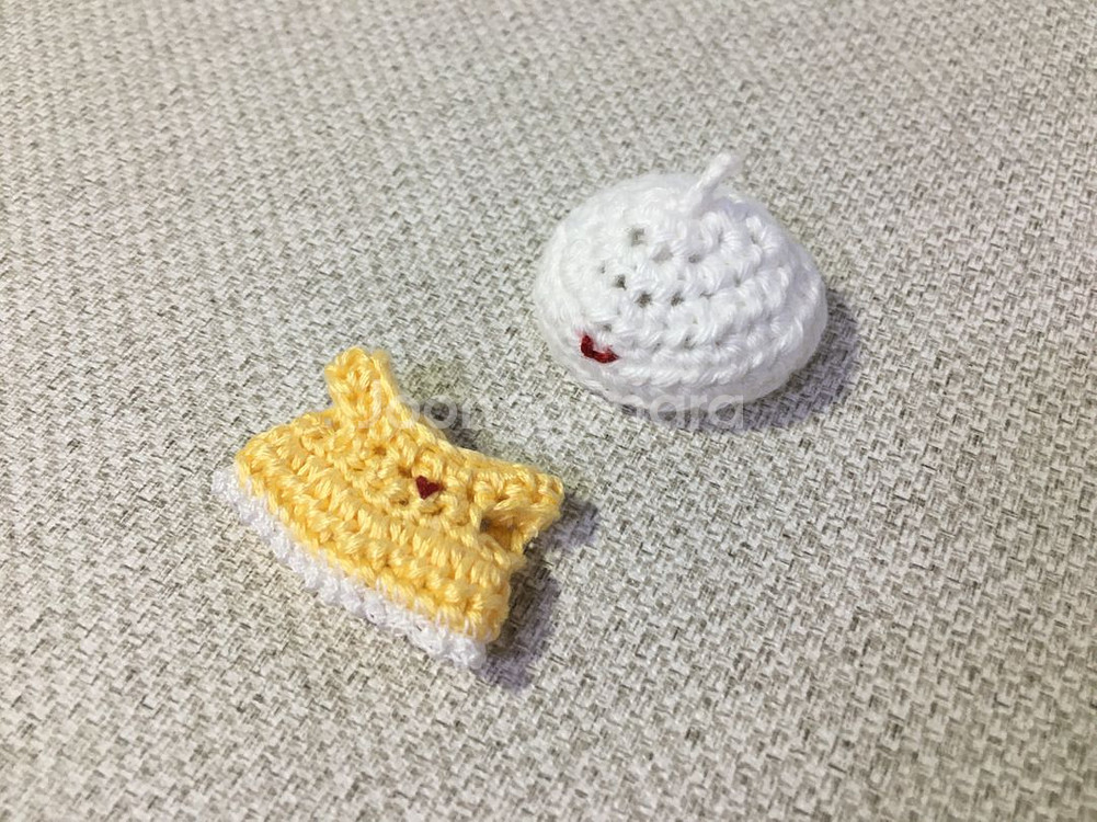 [실바니안 뜨개옷] 노랑 원피스 베레모 세트--2