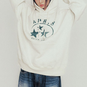 에이프릴에잇 스타 로고 후드티 오트밀 M