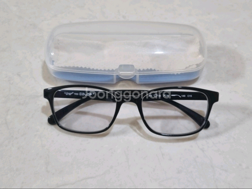 Grilamid 검정 뿔테 안경테 무도수--0