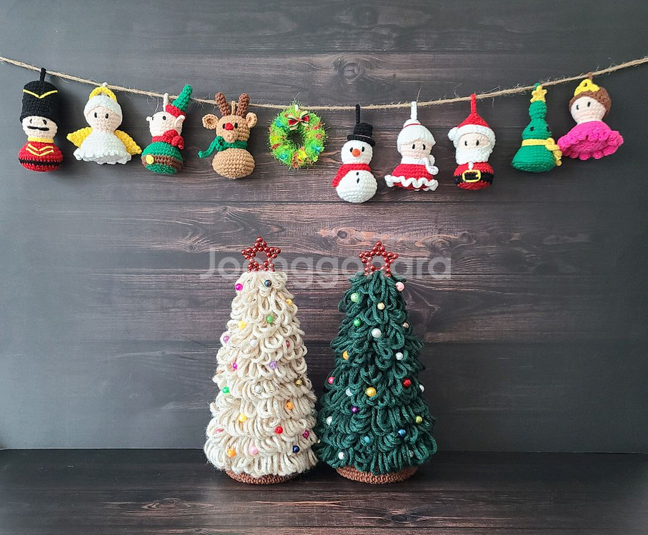 크리스마스 손뜨개 가랜드--5