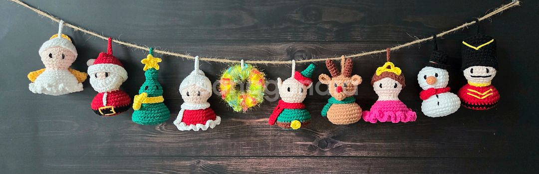 크리스마스 손뜨개 가랜드--3