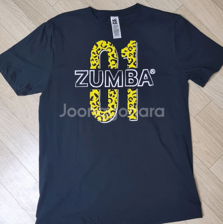 줌바 호피 블랙 공용티--1