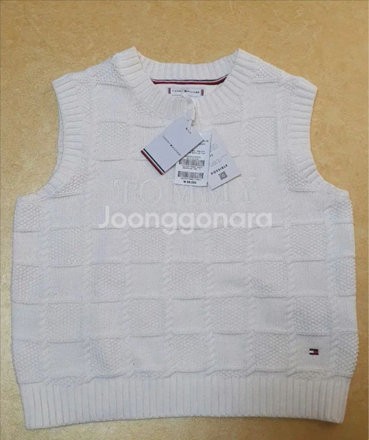 [새상품] 타미힐피거 매장상품 케이블 베스트 조끼--0