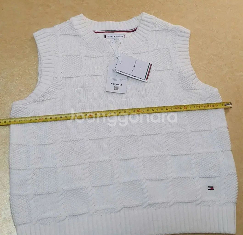 [새상품] 타미힐피거 매장상품 케이블 베스트 조끼--4