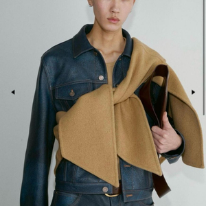 렉토-HANDMADE WOOL BLEND MUFFLER