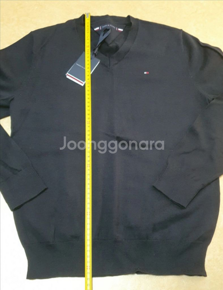 [새상품] 타미힐피거 매장상품 브이넥 니트 면100%--2