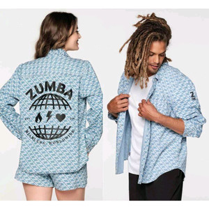 줌바웨어 남방m 새상품