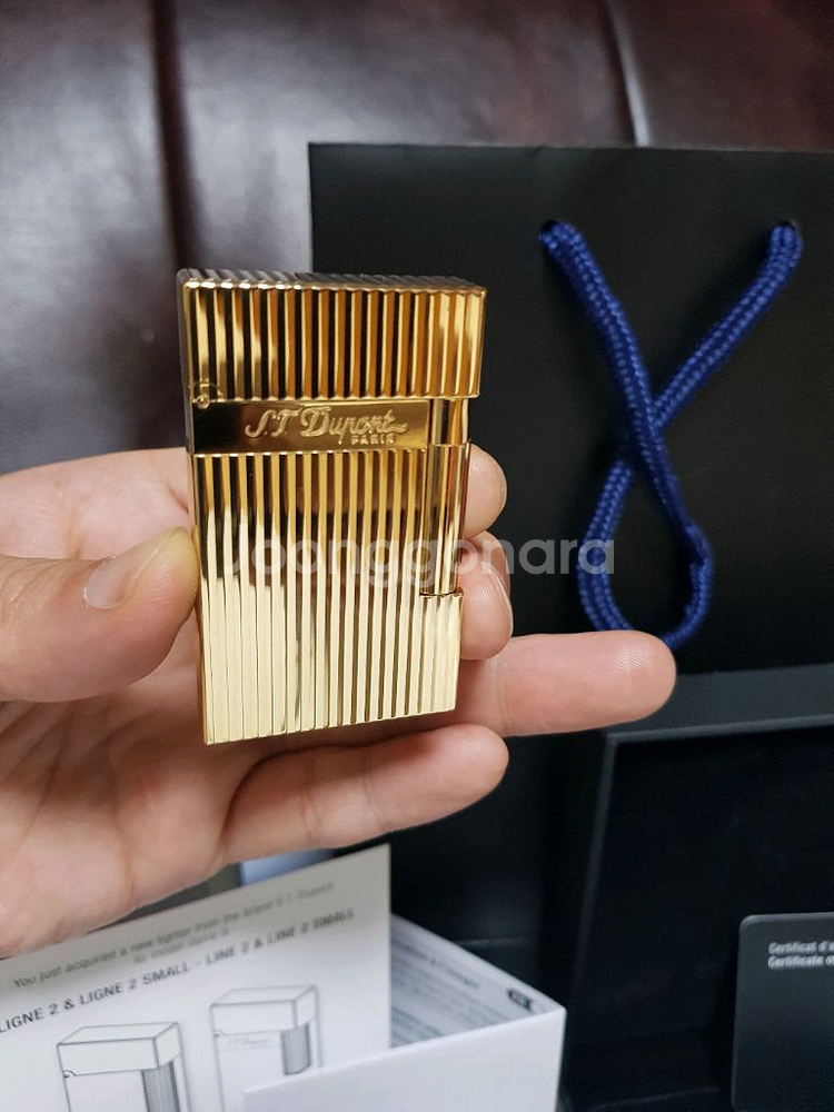 새상품급 듀퐁라이터 라인2 신형 ca16827 금장--2