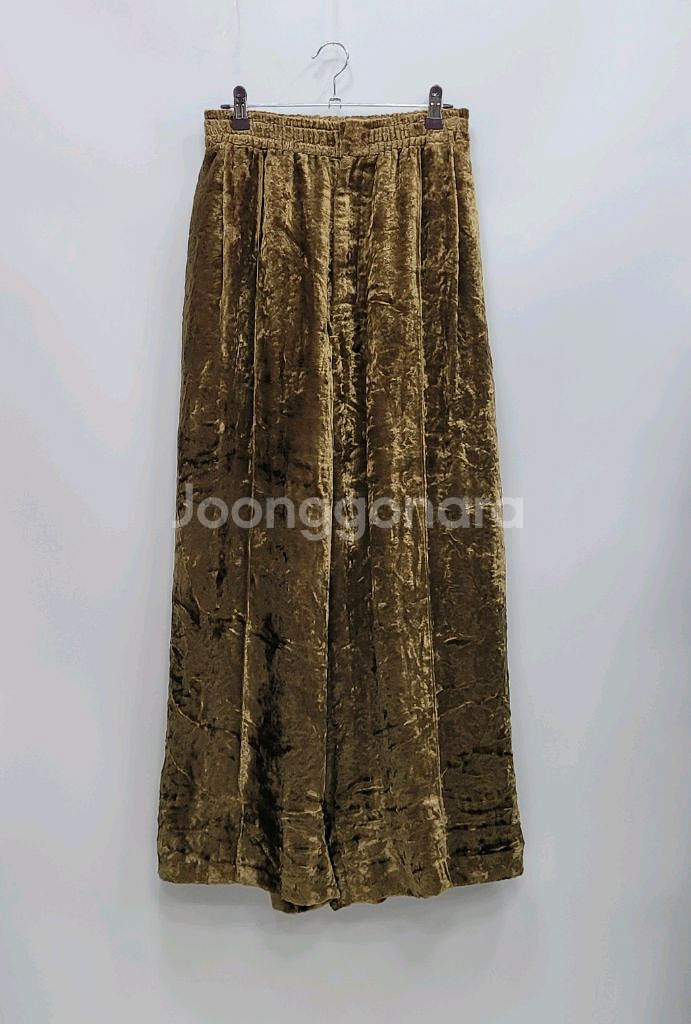 TOGA PULLA 토가풀라 벨루어 와이드 밴딩 팬츠--0