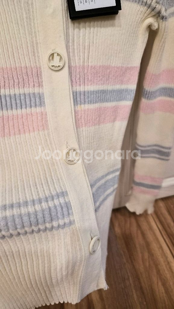 한섬 랑방 스트라이프 리브드 가디건--6