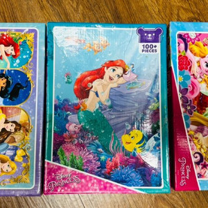 디즈니 프린세스 100피스 퍼즐 3개 팝니다