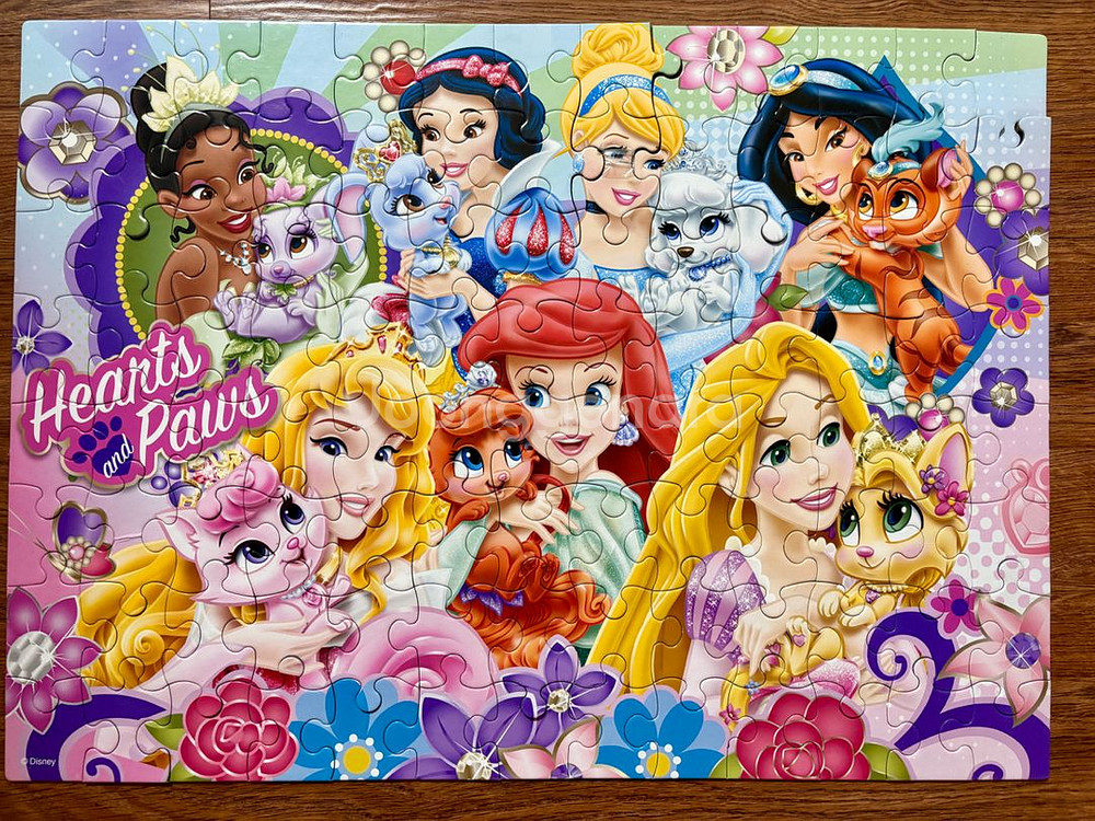 디즈니 프린세스 100피스 퍼즐 3개 팝니다--1
